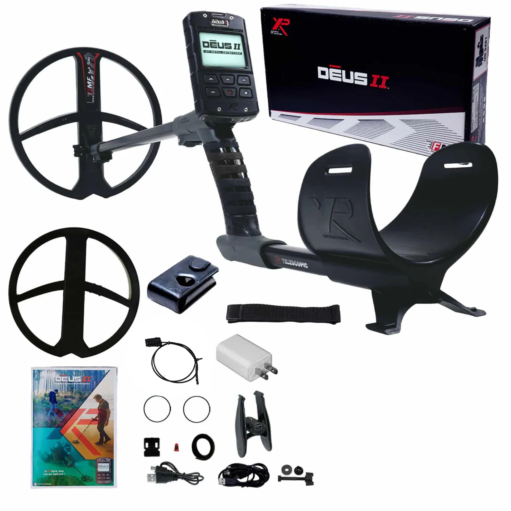 XP DEUS II Fast Multi Frequency RC + WS6 Metal Detector with 11