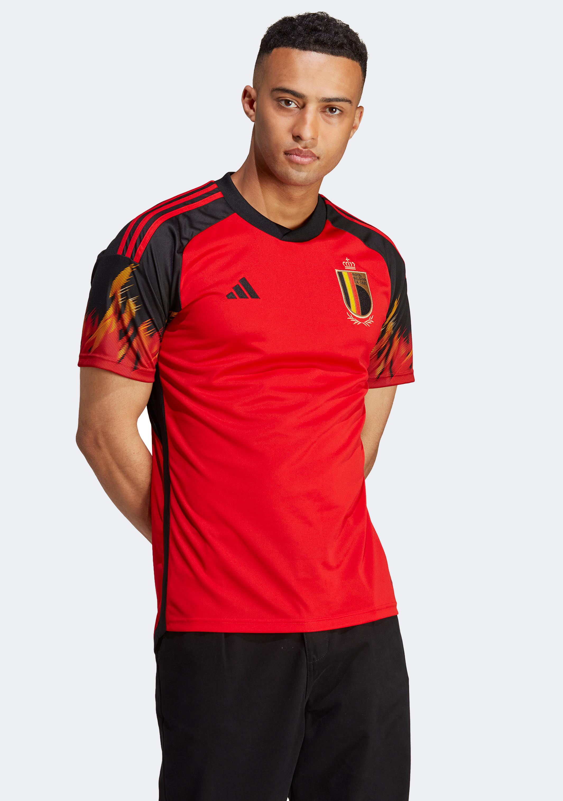 Adidas Men's Belgium Home Soccer Jersey 2023 - Official Licensed Football Shirt for Fans & Players - Perfect for Matches, Training, and Casual Wear