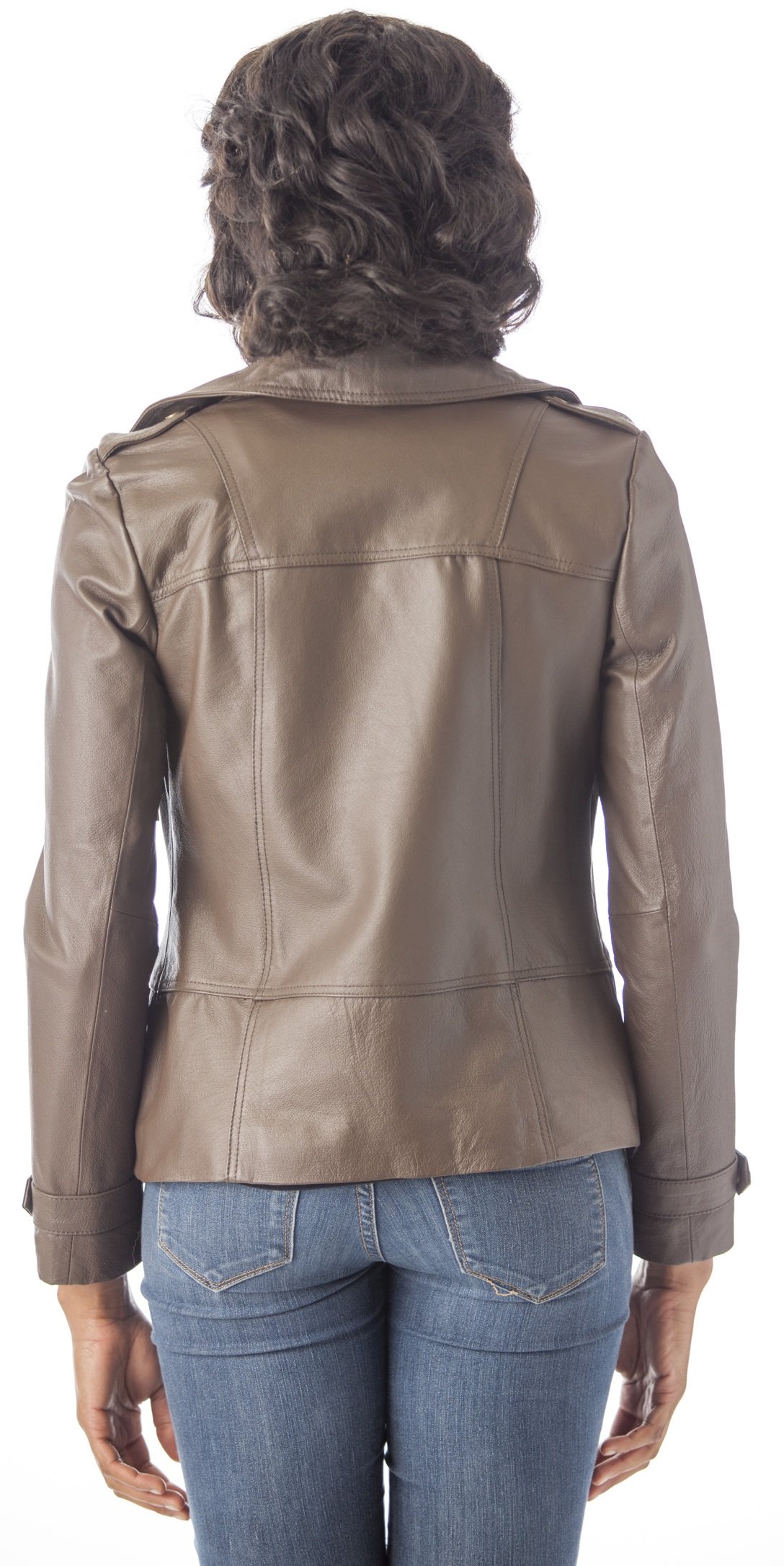 REED Women's Vintage Style Distressed Leather Jacket - Rugged Brown Biker Jacket for Women - Perfect for Motorcycle Riding, Casual Outfits & Fall Fashion