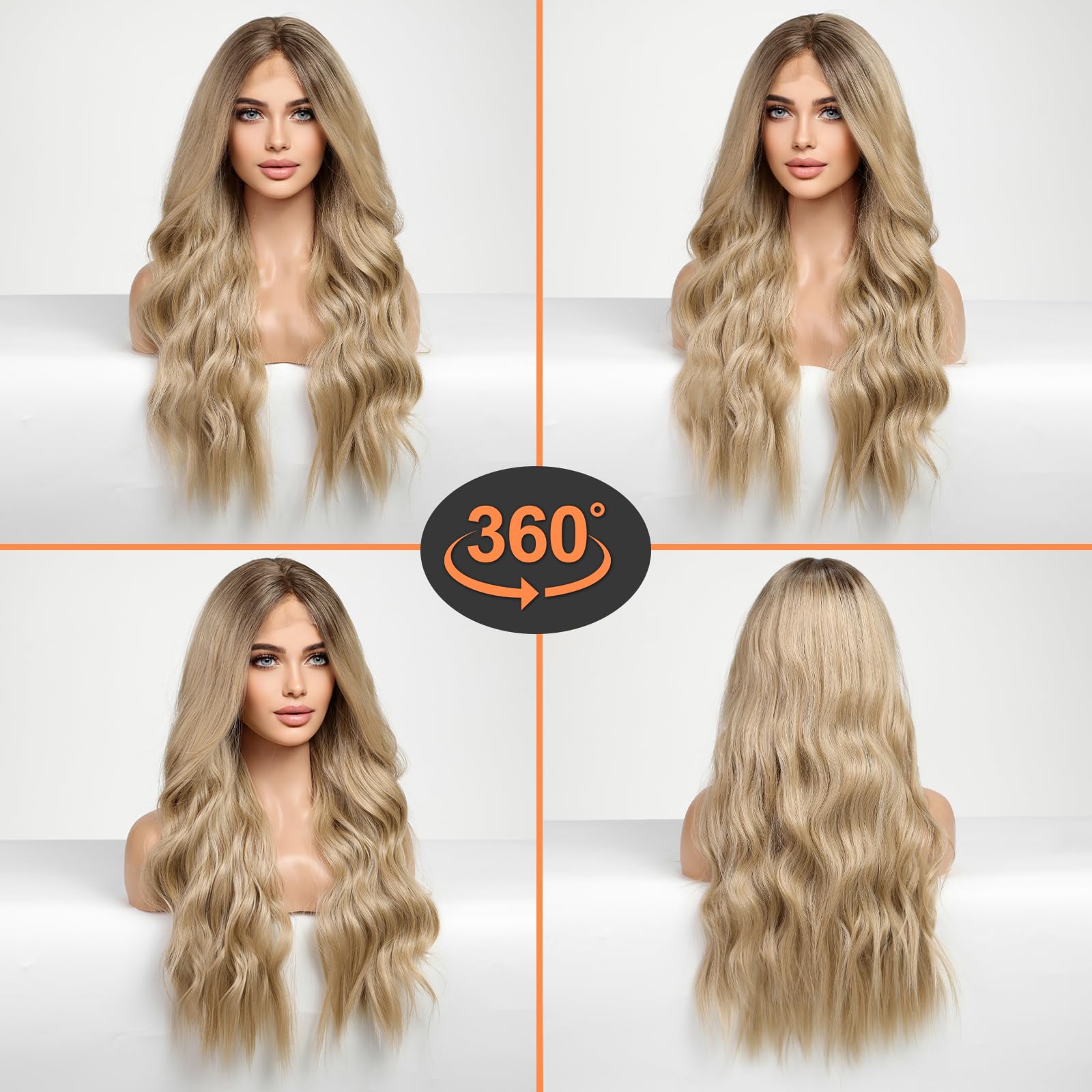 Wavy Synthetic Futura Fibre Lace Front Wig - Natural Looking Human Hair Replacement for Women | Perfect for Cosplay, Daily Wear & Special Occasions