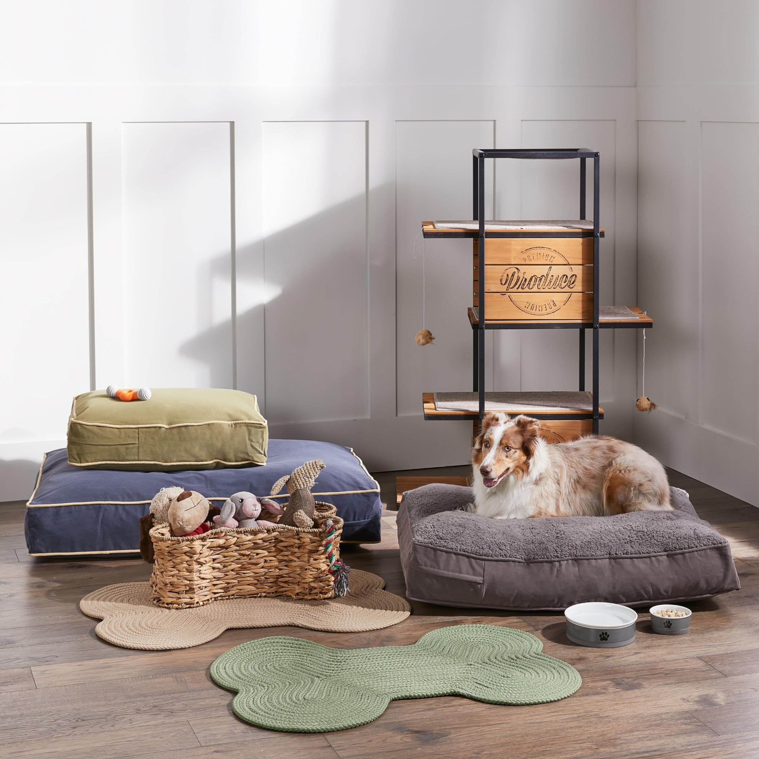 Colonial Mills Reversible Dog Bone Rug - Moss Green, 1'6
