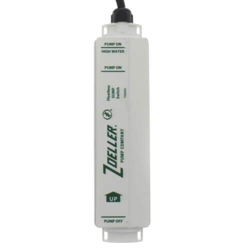 Zoeller Floatless Switch for Sump Pumps - Compatible with 1/3 & 1/2 HP Models - Reliable Water Level Control for Basement, Crawlspace & Sump Pump Applications