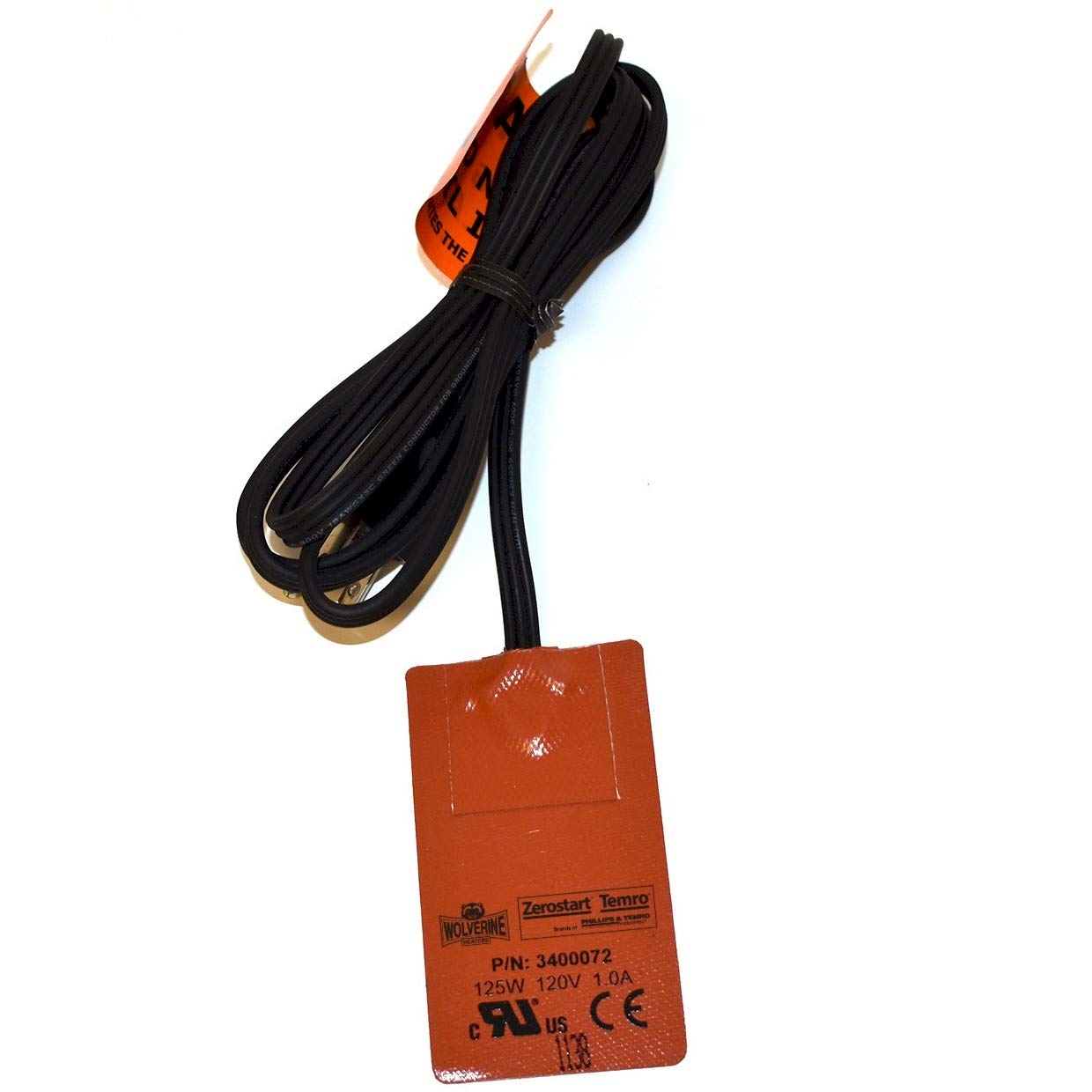 Zerostart 3400072 Silicone Pad Heater - 120V 125W Engine Oil, Transmission & Hydraulic Fluid Warmer (2.25