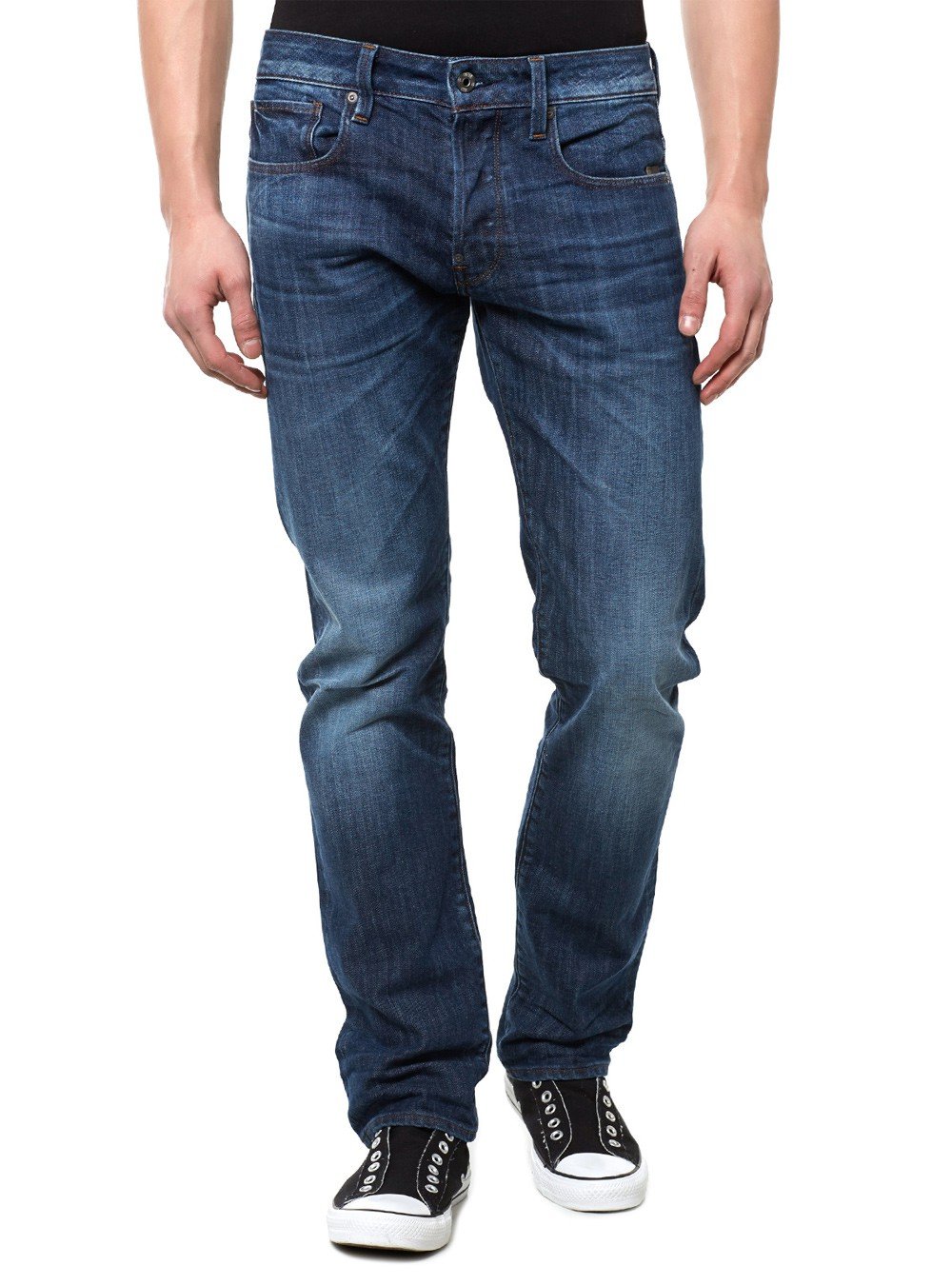 G-Star Men's Attacc Straight-Leg Jeans with Half-Concealed Zip - Stylish Denim Pants for Casual Wear & Street Fashion