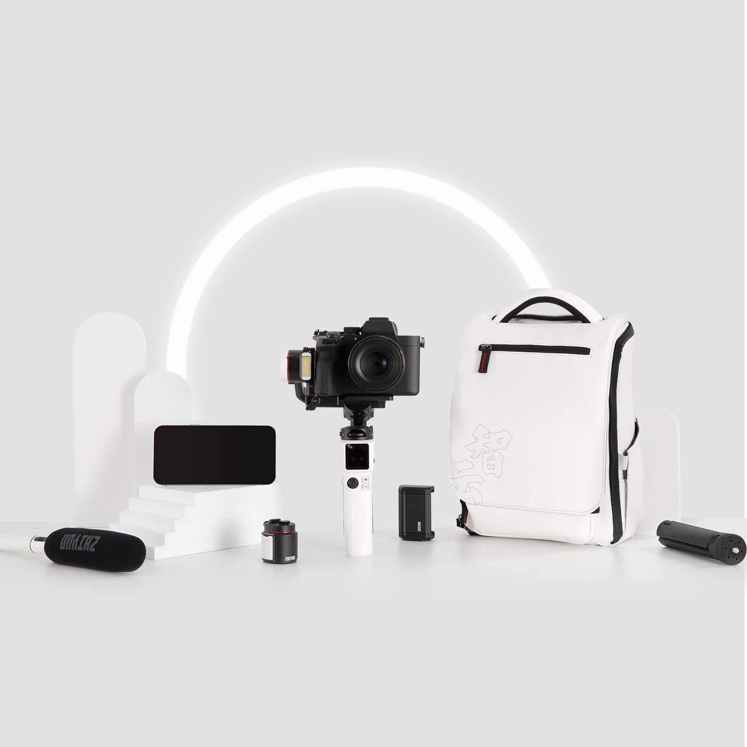 Zhiyun Crane M3 Pro 3-Axis Handheld Gimbal Stabilizer for Mirrorless Cameras - Compatible with Sony A6600, A6100, A6000, RX100 M7, GX85, GoPro Hero 10/9/8/7/6/5 & iPhone 13/12/XS/Pro Max - Perfect for Vlogging, Travel Filming, and Professional Video Shooting
