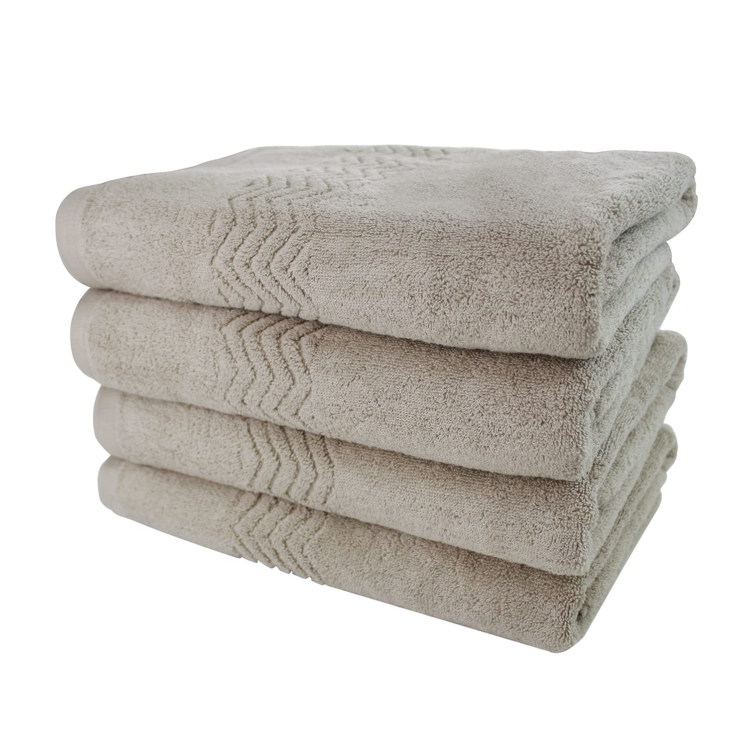 Premium 100% Cotton Bath Towels Set - Ultra Soft & Fluffy, Highly Absorbent Luxury Bathroom Towels (4-Pack) - Perfect for Spa, Hotel, and Home Use