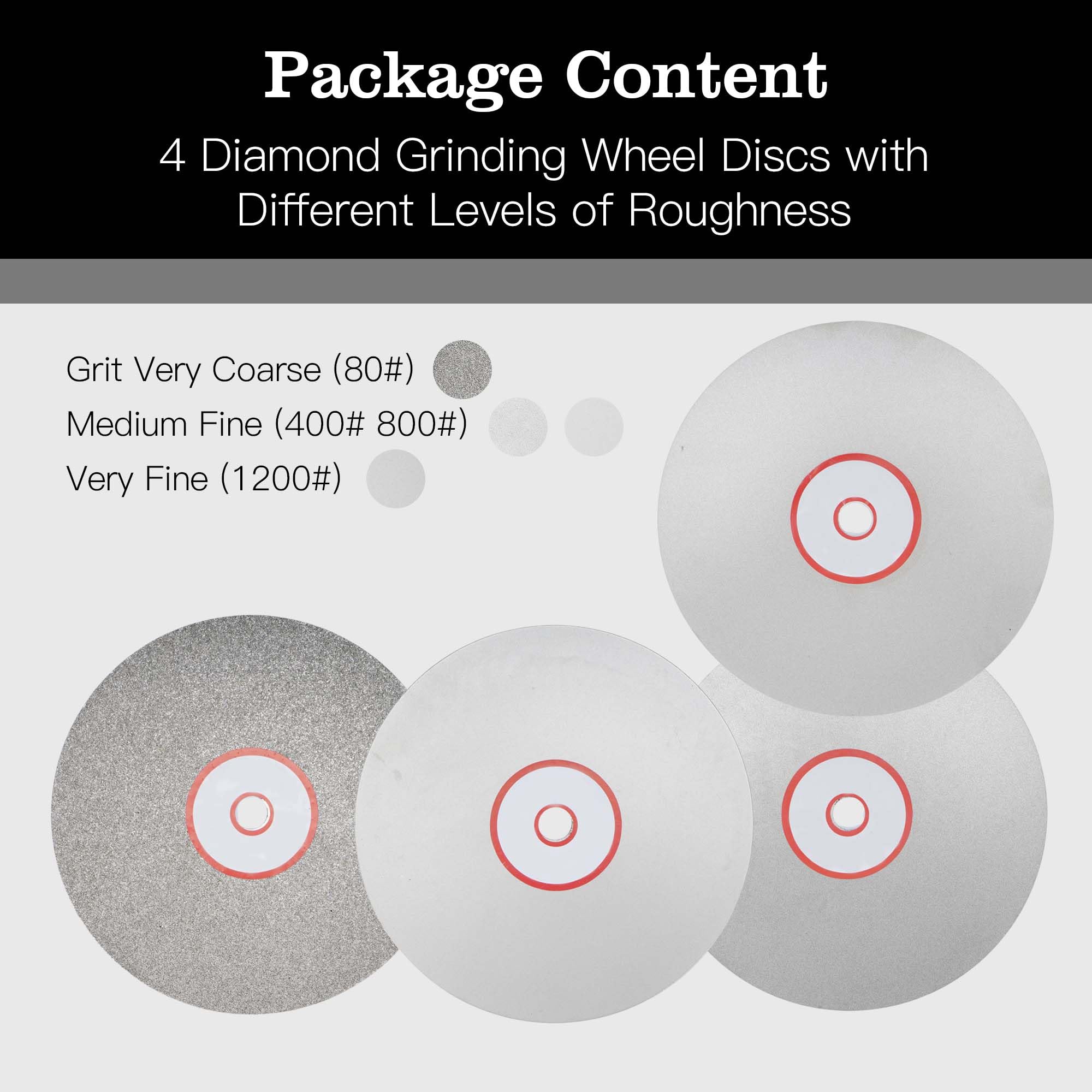 4Pcs Diamond Grinding Disc Set - 6
