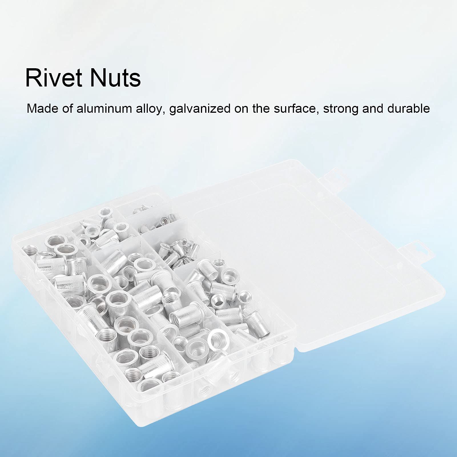 Stainless Steel Rivet Nuts - Heavy Duty Threaded Fasteners for Electrical Appliances & Furniture Installation | Secure Mounting Solution for DIY Projects & Home Repairs