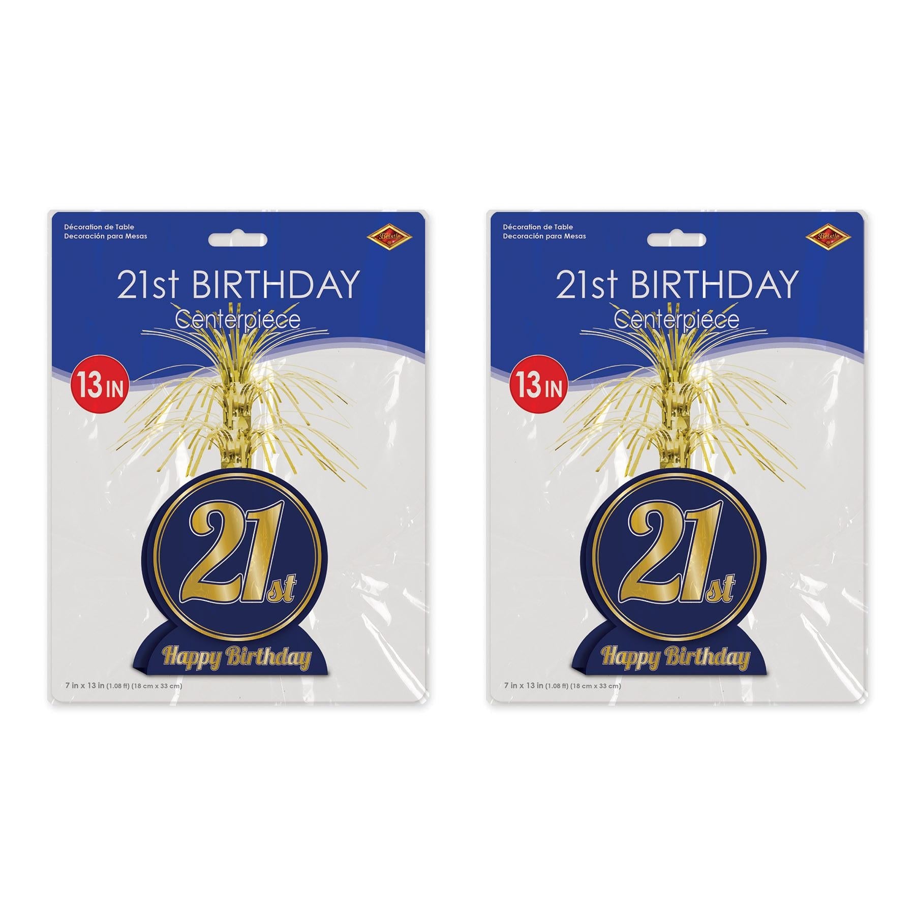 12 Pack Beistle 21st Birthday Party Centerpieces - Gold & Black Balloon Decorations for Adult Birthday Party Decor, Bar Mitzvah, Graduation Celebration (Perfect for Table Centerpieces and Photo Booth Backdrops)