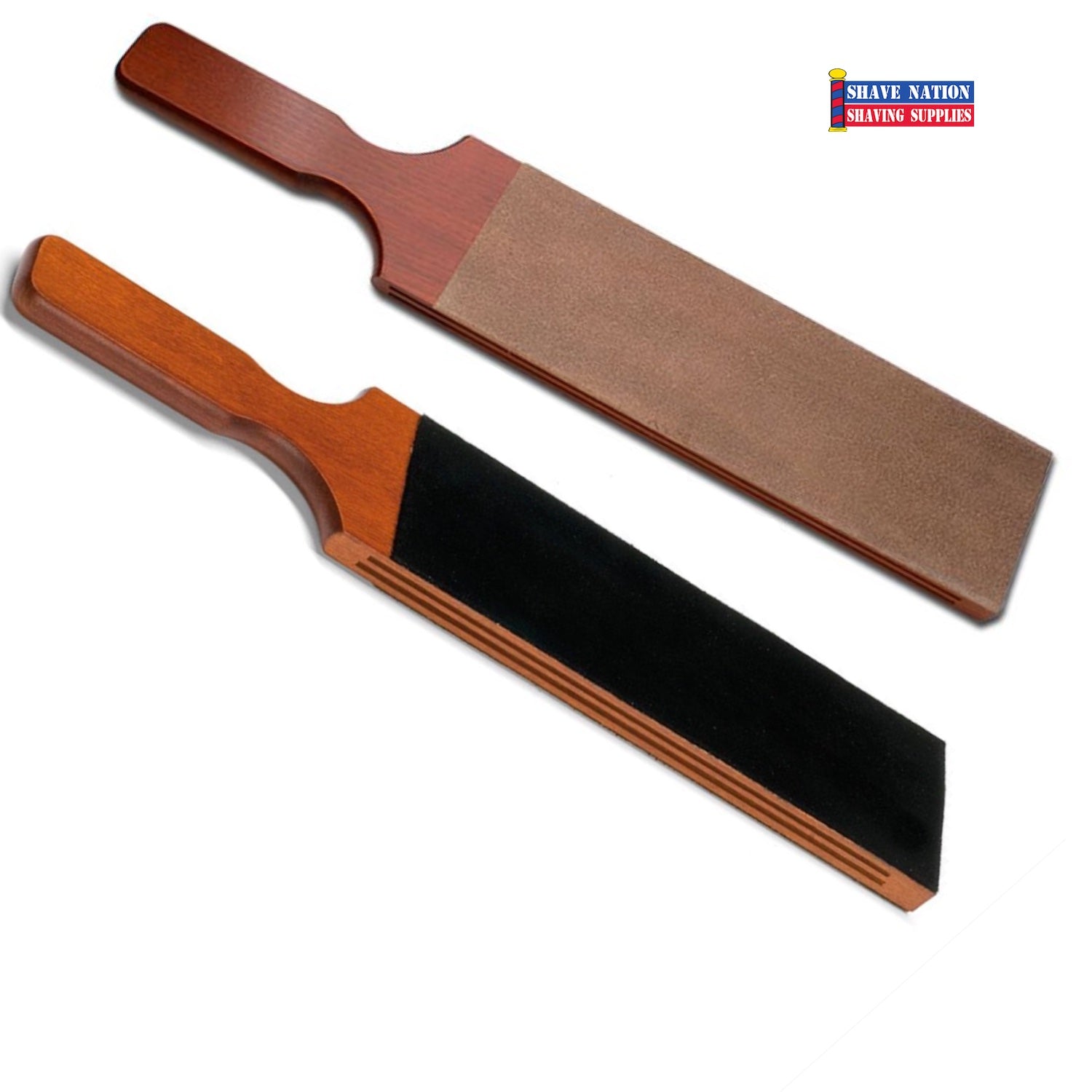 Thiers Issard Extra Large Ribbed Double Sided Leather Paddle Strop for Razor Sharpening - Perfect for Barbers, Chefs & Straight Razor Enthusiasts