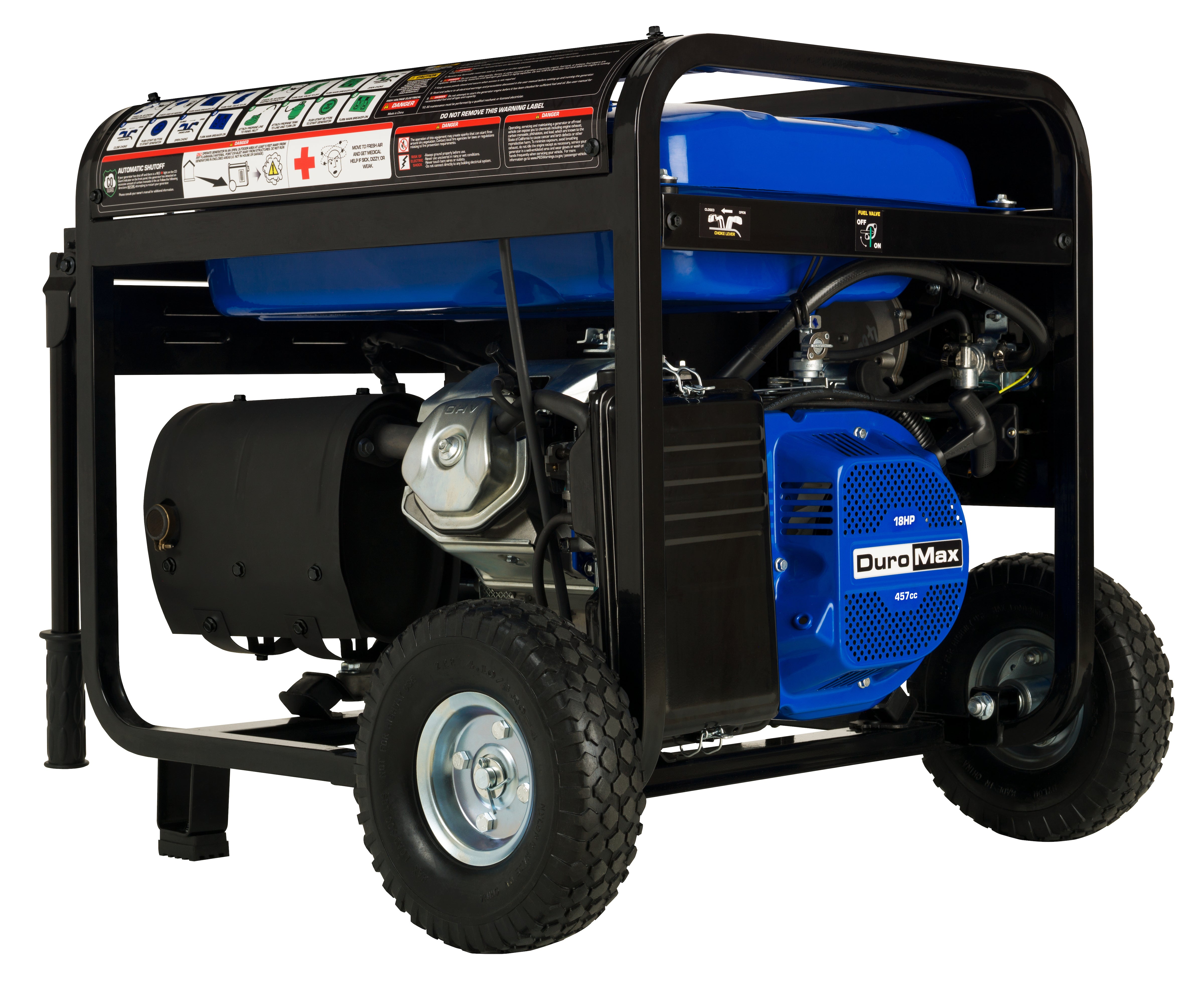 DuroMax XP12000HX 9500W/12000W Dual Fuel Portable Generator with CO Alert & Electric Start - Perfect for Home Backup Power, Camping, Job Sites, and Emergency Use