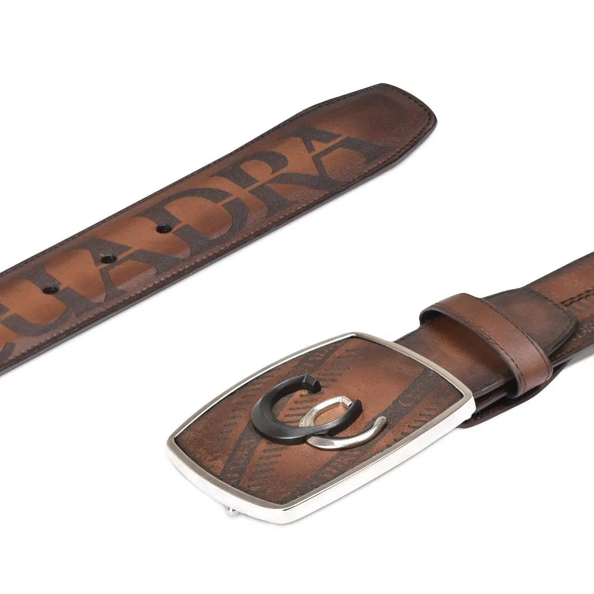 CV494RS Western Style Men's Leather Belt - Genuine Cowhide with Maple Design - Perfect for Cowboy Boots, Jeans & Casual Outfits