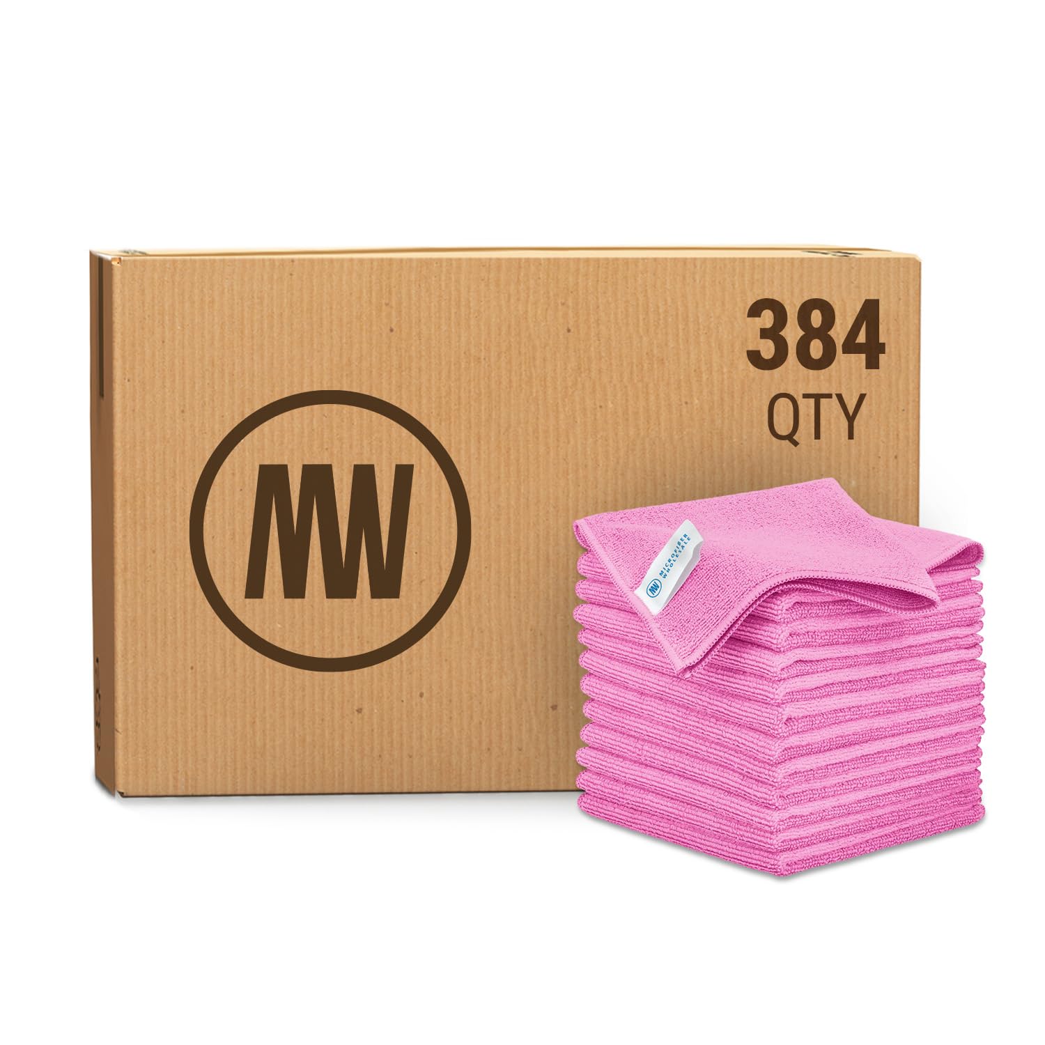 MW Pro Bulk Microfiber Cleaning Cloths 384-Pack | 12