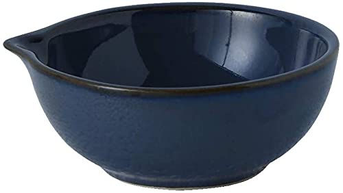Ceramic Cereal Bowl Set - 130ml Small Bowls for Home, Hotel & Restaurant Use - Perfect for Fruit, Pickles, Vinegar, Soy Sauce, Steak Sauce - Retro Decorative Dish Saucer (Blue, 10cm x 9cm) - Ideal for Breakfast, Snacks, Salad Dressing & Table Setting