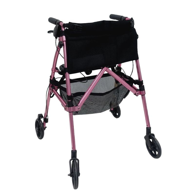 Stander EZ Fold N Go Rollator Walker - Lightweight Folding Mobility Aid for Seniors & Adults - Ideal for Travel, Shopping & Outdoor Use