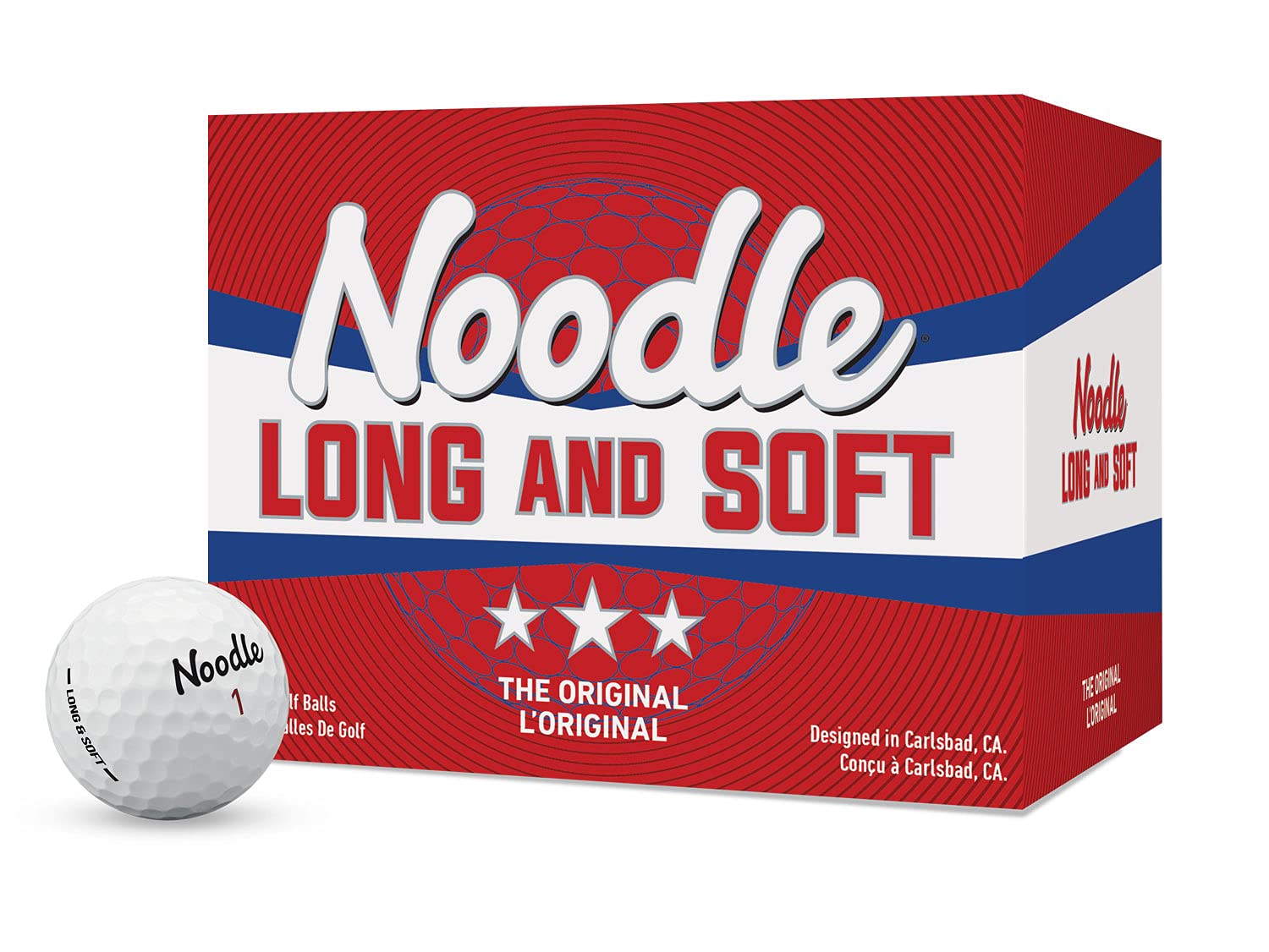 TaylorMade Noodle Long & Soft Golf Balls - 12 Pack | High Visibility, Soft Feel, Long Distance | Perfect for Beginners & Recreational Golfers | Ideal for Driving Range & Casual Play