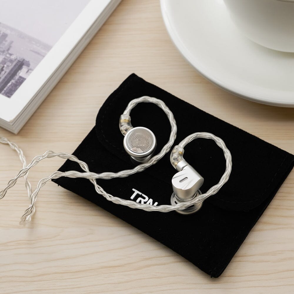 TRN EMX Flagship Audiophile Dynamic Driver Flat Head Earphones - High Fidelity Sound for Music Lovers, Studio Monitoring & Gaming