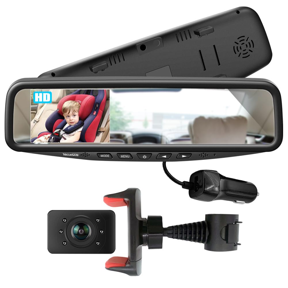 VECLESUS 1080P HD Baby Car Mirror Monitor - 4.3