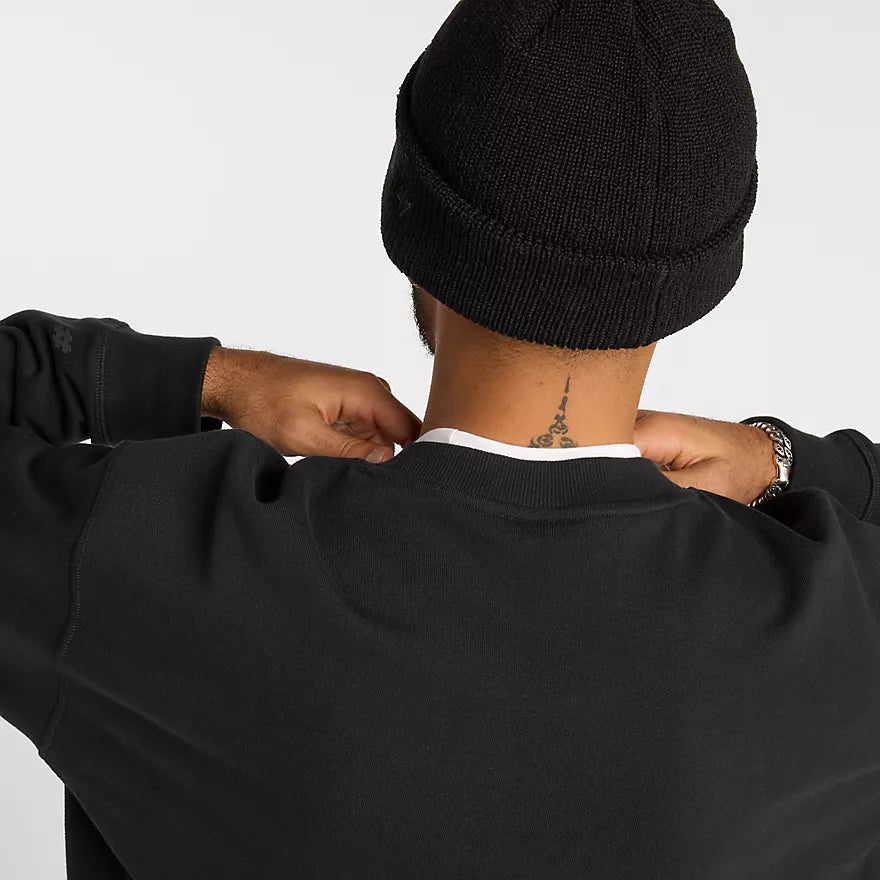 New Balance Athletics French Terry Crew Sweatshirt for Men - Comfortable Casual Pullover for Gym, Running & Everyday Wear