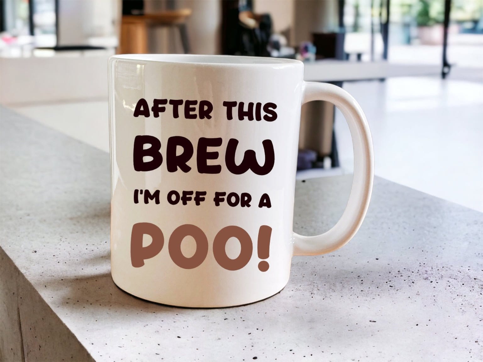Funny Coffee Mug - 'After This Brew I'm Off for a Poo' Humor Gift for Coffee Lovers - Perfect for Office, Home & Gag Gifts