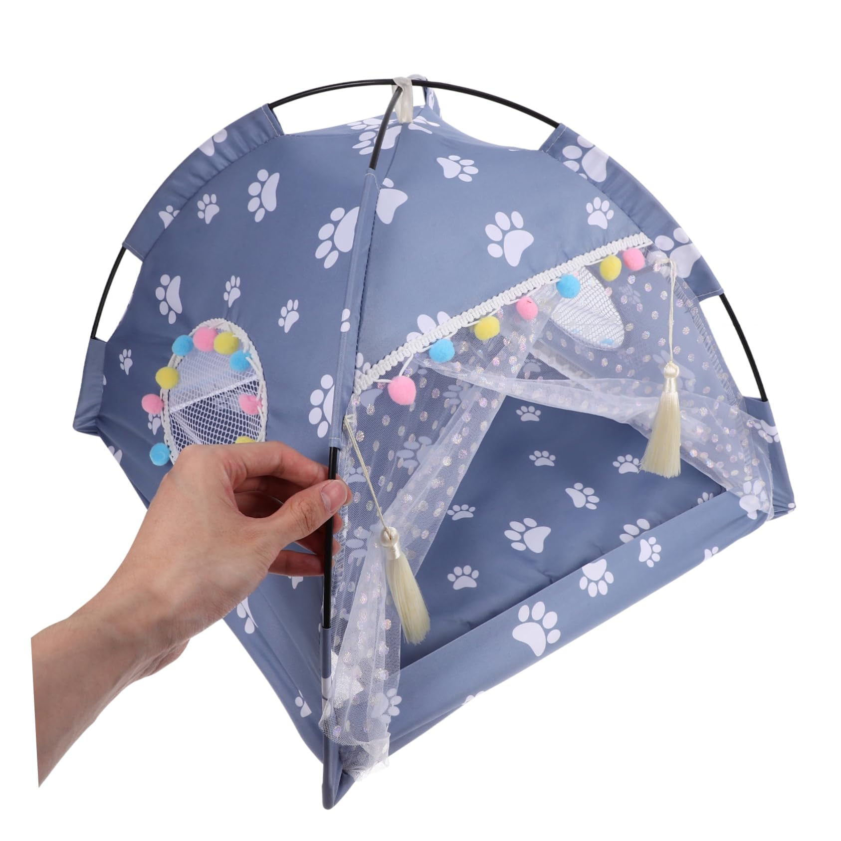 Balacoo Pet Tent - Portable Indoor & Outdoor Play Tent for Cats & Small Dogs - Cozy Teepee Bed for Puppies & Kittens - Perfect for Travel, Camping, and Home Use