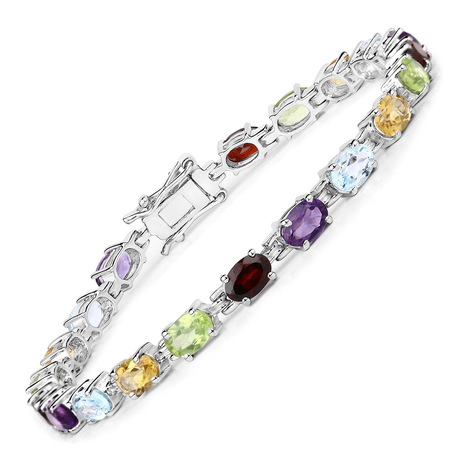 Genuine Multi-Stone Tennis Bracelet for Women | Elegant Diamond & Gemstone Bracelet for Everyday Wear, Parties & Special Occasions