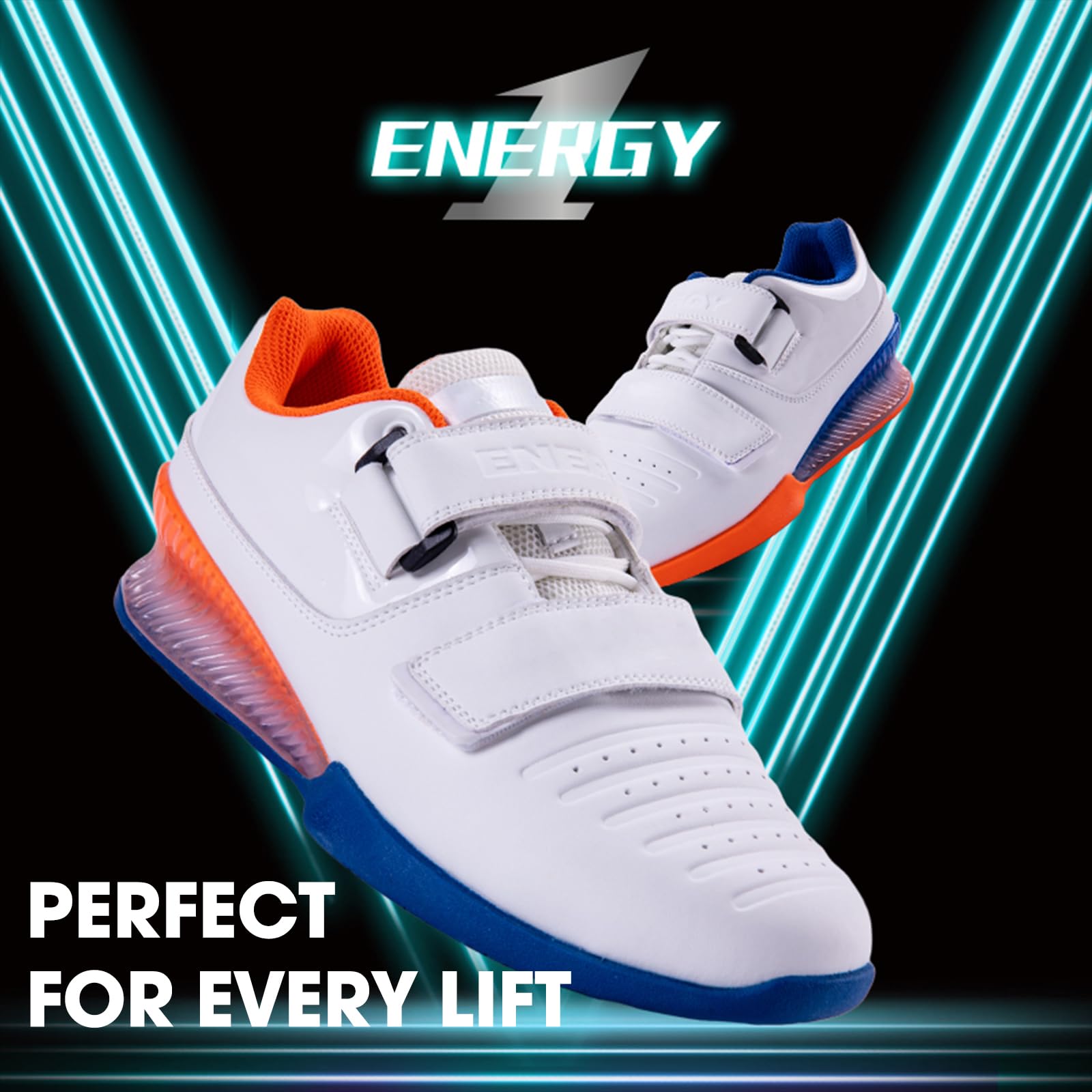 **Kcross Deadlift & Squat Shoes for Men & Women - Powerlifting Weightlifting Shoes for Hard Pulling & Weight Training - Ideal for CrossFit, Gym & Strength Training**