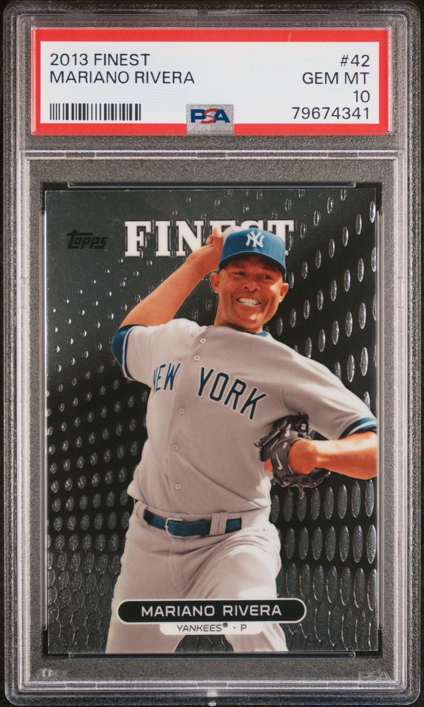2013 Topps Finest Mariano Rivera #42 PSA 10 Gem Mint Baseball Card - Perfect for Collectors and Yankees Fans