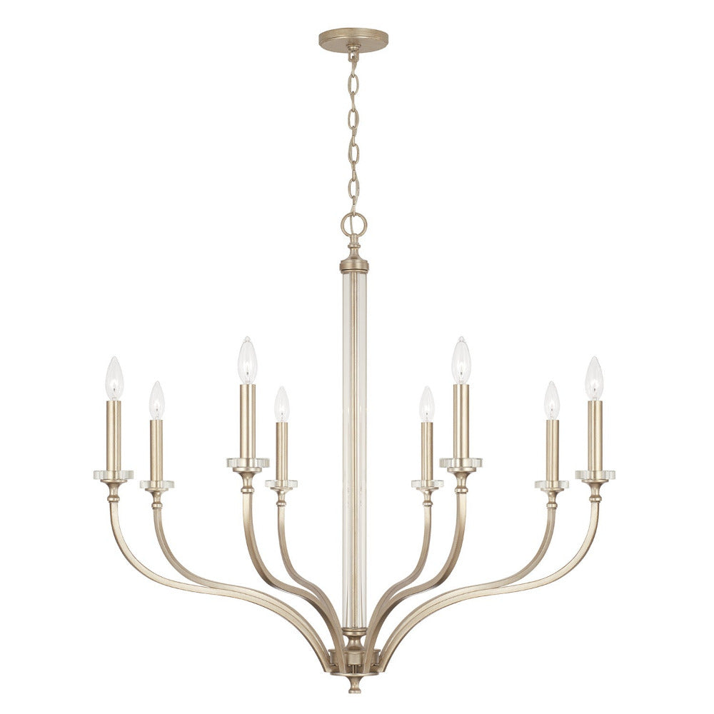 Lilibet Crystal Chandelier - Elegant Modern Ceiling Light Fixture for Dining Room, Bedroom & Living Room | Dimmable LED Lighting for Home Decor & Wedding Events