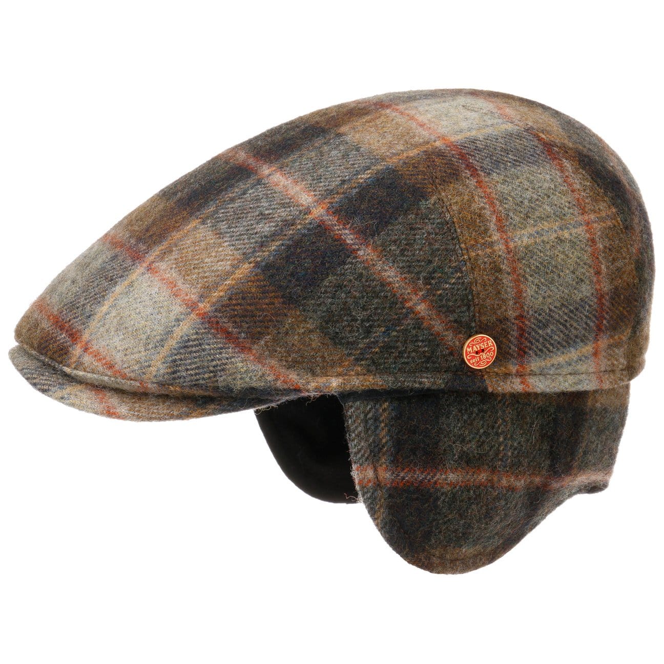 Stylish Mayser Sidney Plus British Lambswool Flat Cap for Men - Classic Winter Hat for Outdoor Activities, Travel & Casual Wear