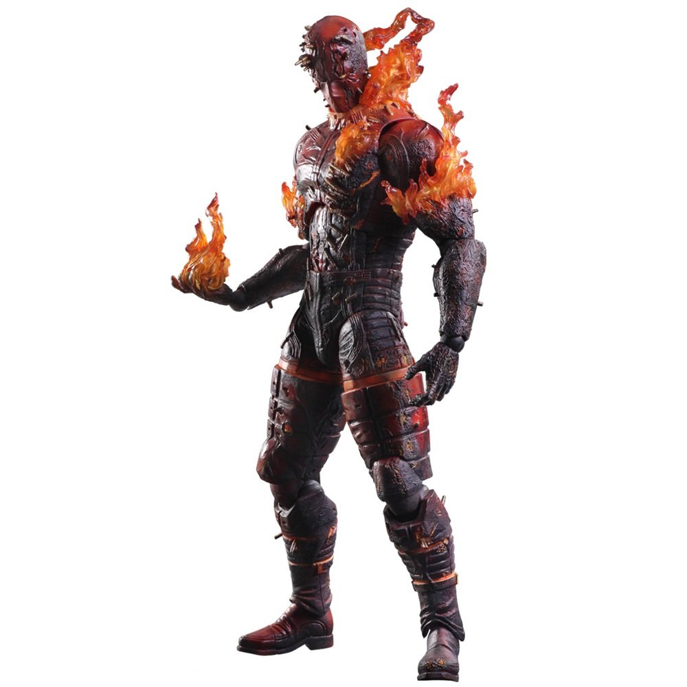 Metal Gear Solid V: The Phantom Pain - The Man on Fire Play Arts Kai Action Figure - Highly Detailed Collectible for Gamers & Anime Fans - Perfect for Display, Cosplay & Gift Giving