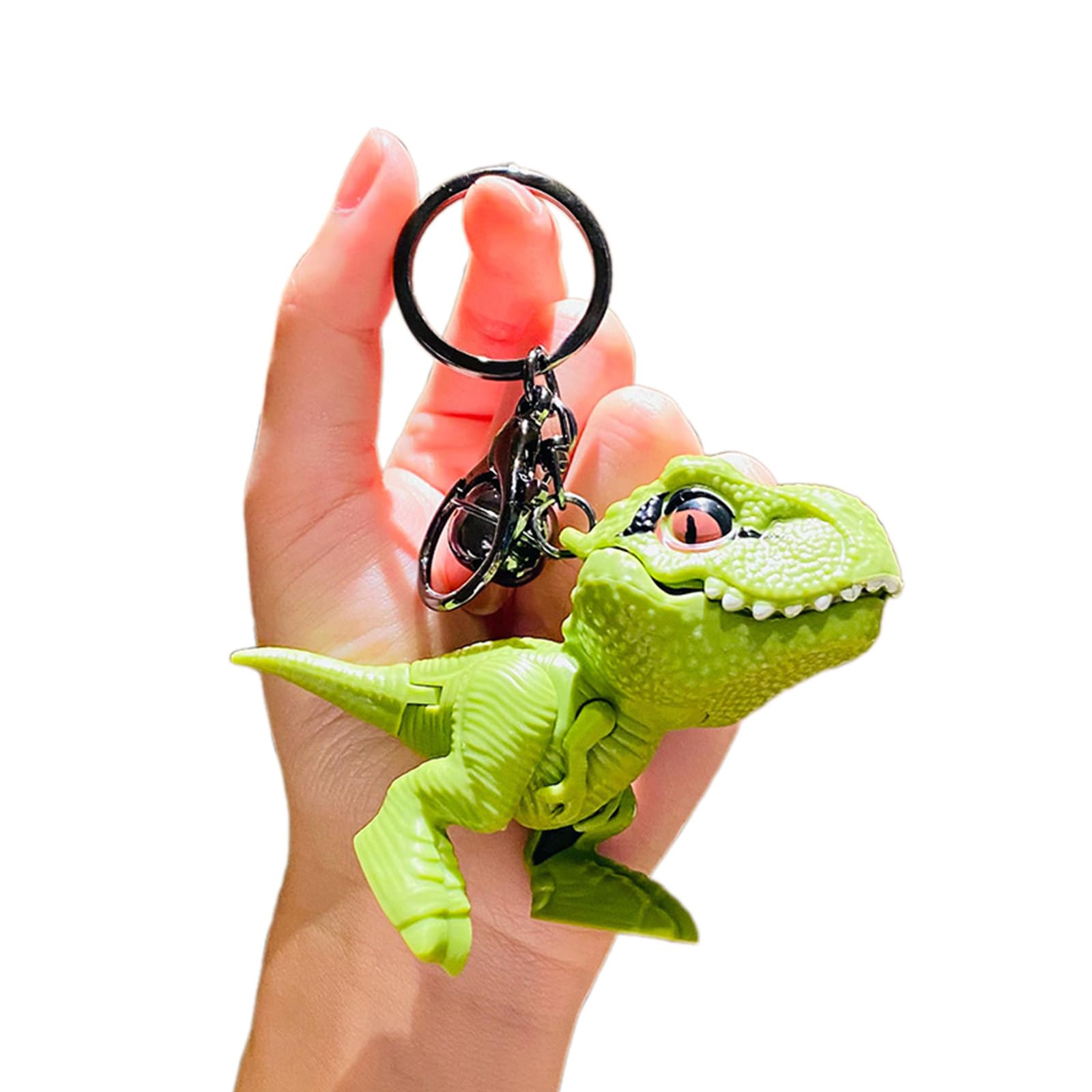 VSILAY Y2K Heart Plastic Dinosaur Pendant - Cute Little Tyrannosaurus Keychain for Girls, Sweet Car Accessory & Phone Charm | Perfect for Backpacks, Purses, and Gift Giving
