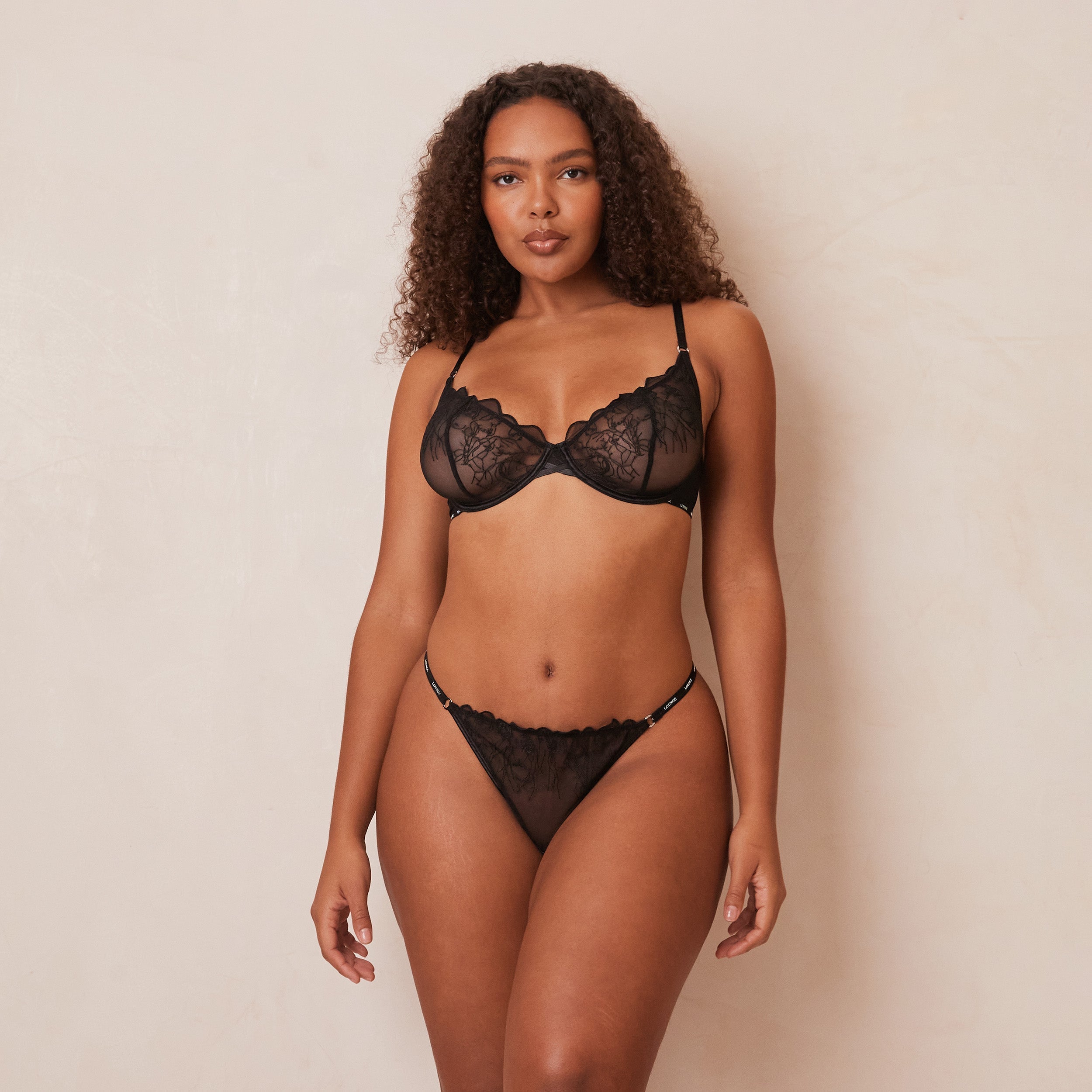 Black Balcony Bra - Comfortable & Supportive Lingerie for Women | Perfect for Everyday Wear, Lounge & Relaxation