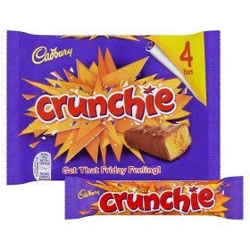 Original Cadbury Crunchie Chocolate Bar Pack - 10 British Honeycomb Chocolate Bars Imported from UK | Perfect for Gifts, Snacking & Dessert Toppings