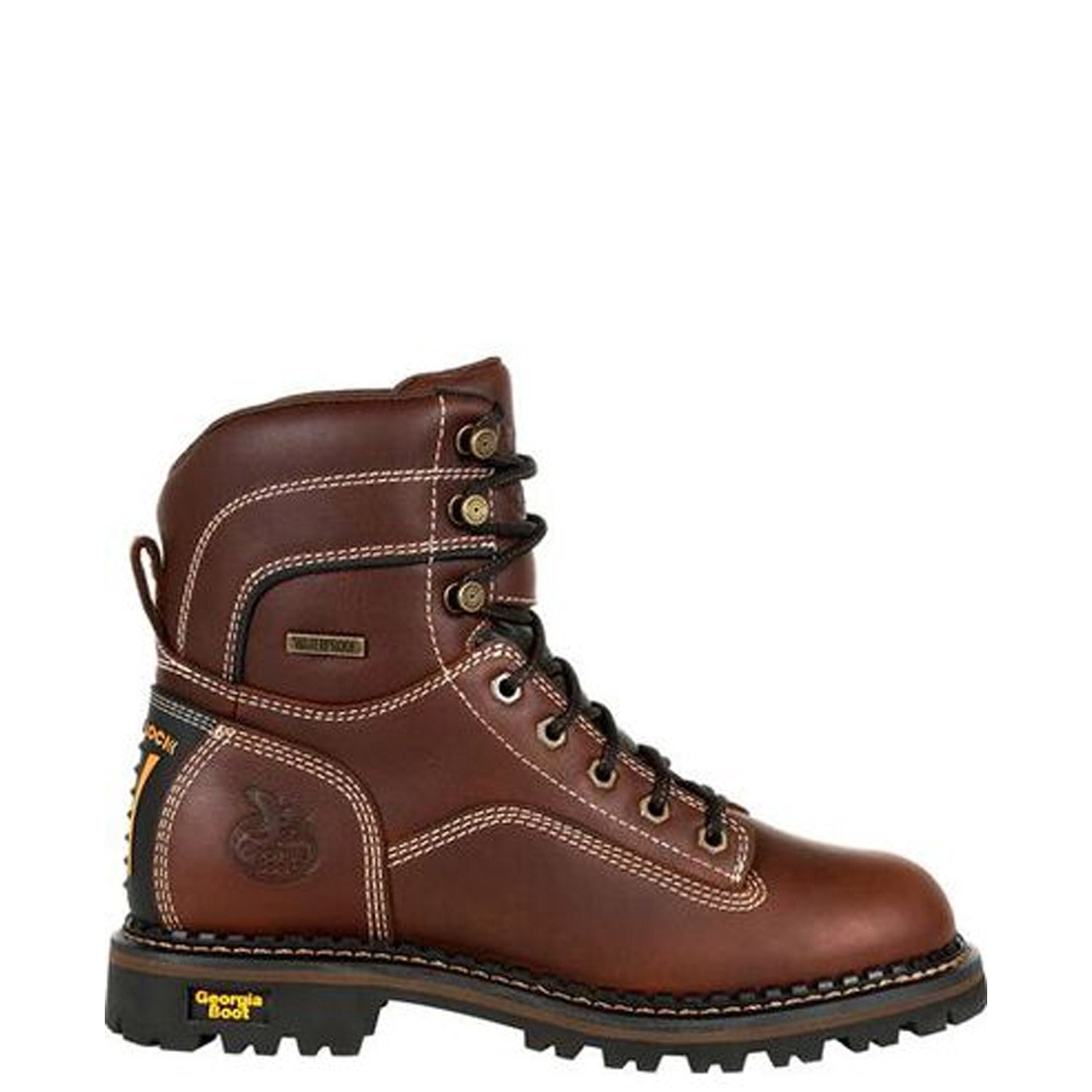 Georgia Boot Women's AMP LT 7 Waterproof EH Logger Work Boots - Alloy Toe, Low Heel, Slip Resistant - Perfect for Construction, Landscaping & Outdoor Work