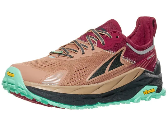 ALTRA Women's Olympus 5 Trail Running Shoes - Brown/Red - Lightweight Hiking & Outdoor Adventure Footwear for Women
