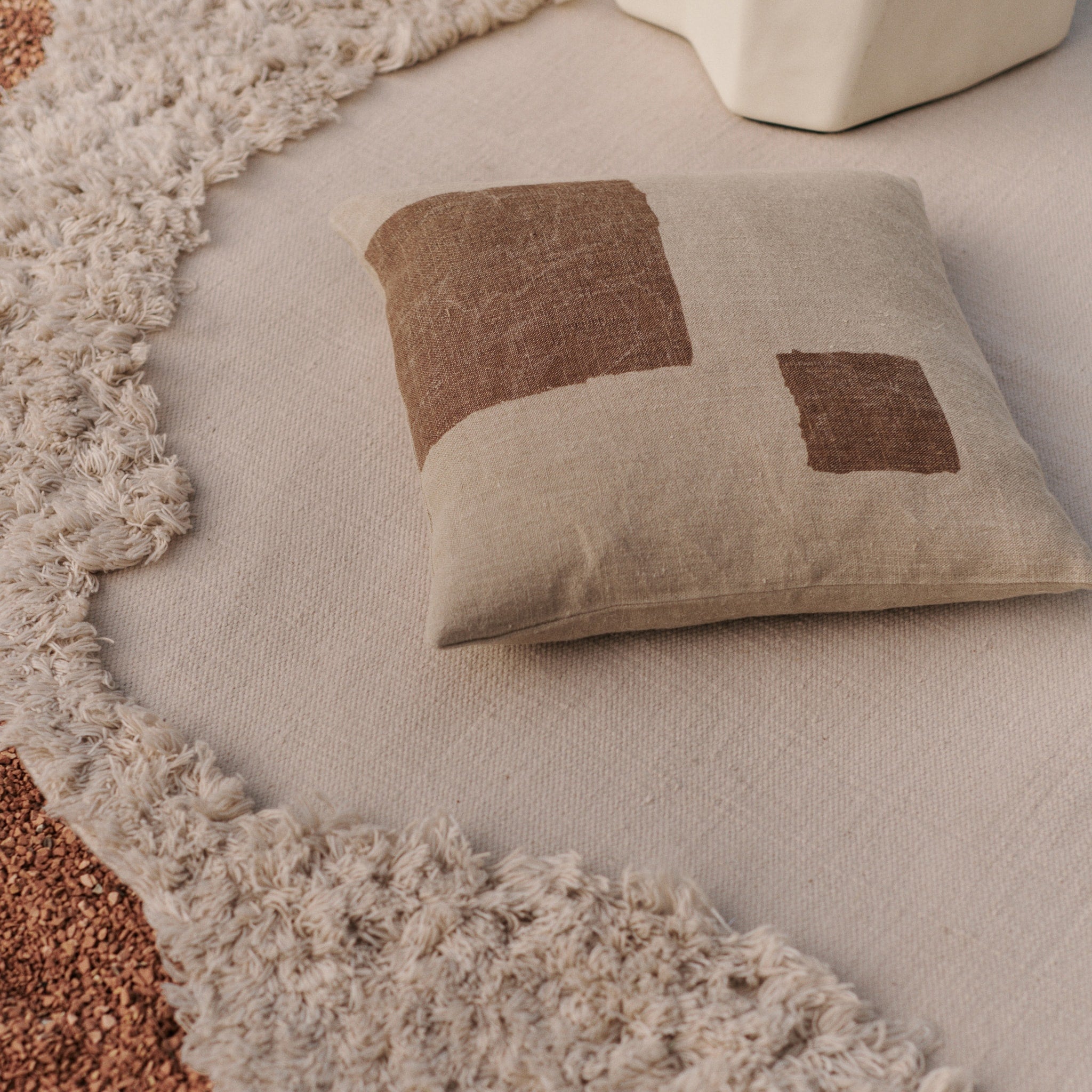 FERM LIVING Norte Outdoor Rug - 210cm Round Natural Fiber Rug for Patio, Garden, Deck & Backyard Decor