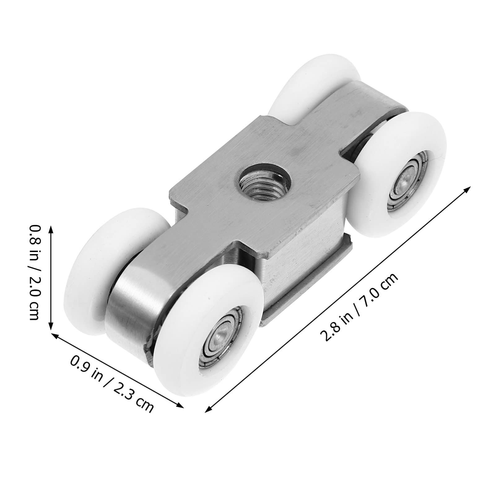 UKCOCO Sliding Door Pulley Set - Stainless Steel Roller Wheels for Toilet, Wardrobe & Barn Doors