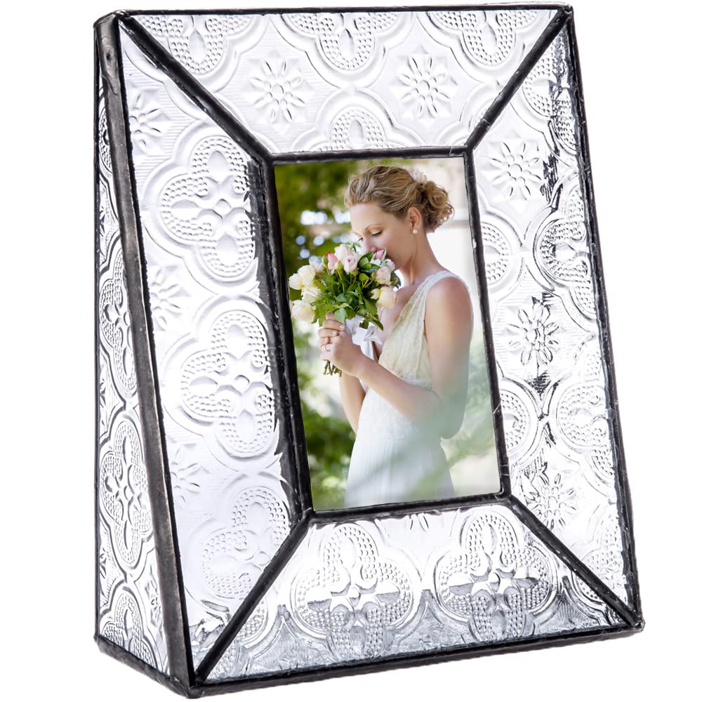 Vintage Glass Picture Frame 2x3 - Perfect for Desk Display & Home Décor