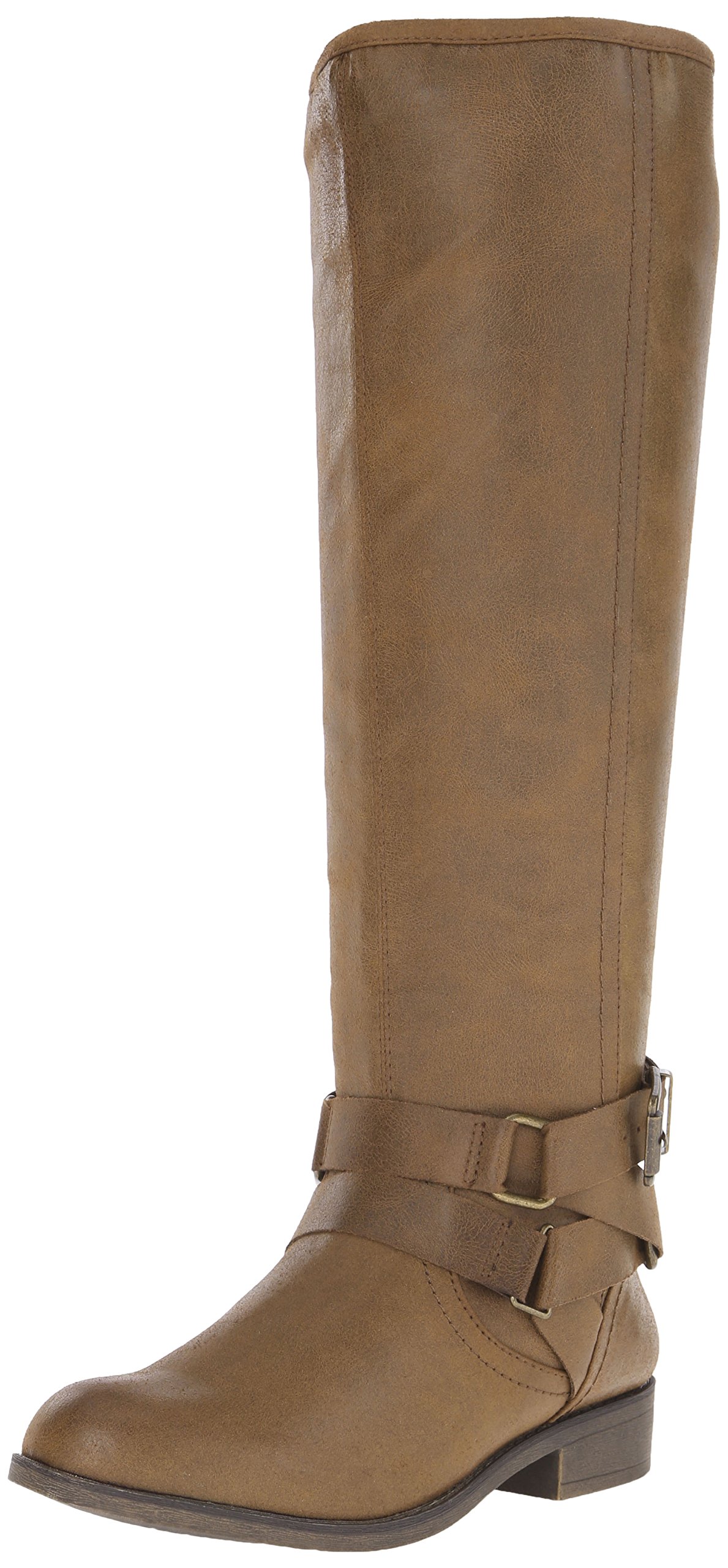 Madden Girl Women's Corporel Engineer Boot - Stylish Leather Ankle Boots for Women, Fashionable Chunky Heel Work Boots - Perfect for Casual Outfits, Date Nights & Fall/Winter Wardrobe