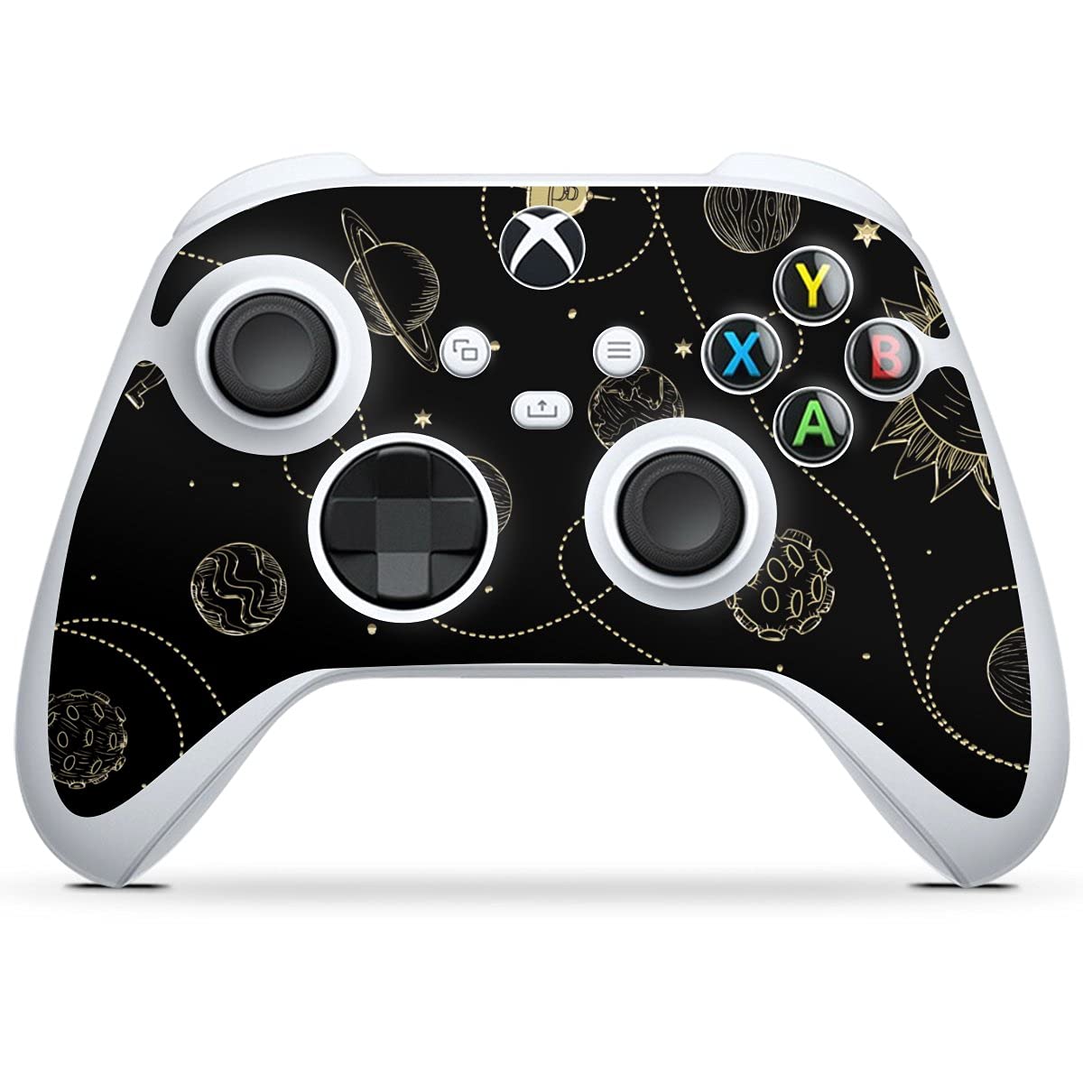 DeinDesign Skin Compatible with Microsoft Xbox Series S Controller - Astrology Planet Gold Sticker - Perfect for Gaming, Personalization & Protection