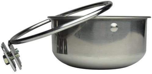 Stainless Steel 30 oz Quick Lock Cup - Secure Bird Cage & Pet Feeder for Birds, Dogs, Small Animals | Durable Food & Water Bowl for Cages, Crates, Kennels | Perfect for Daily Feeding & Hydration