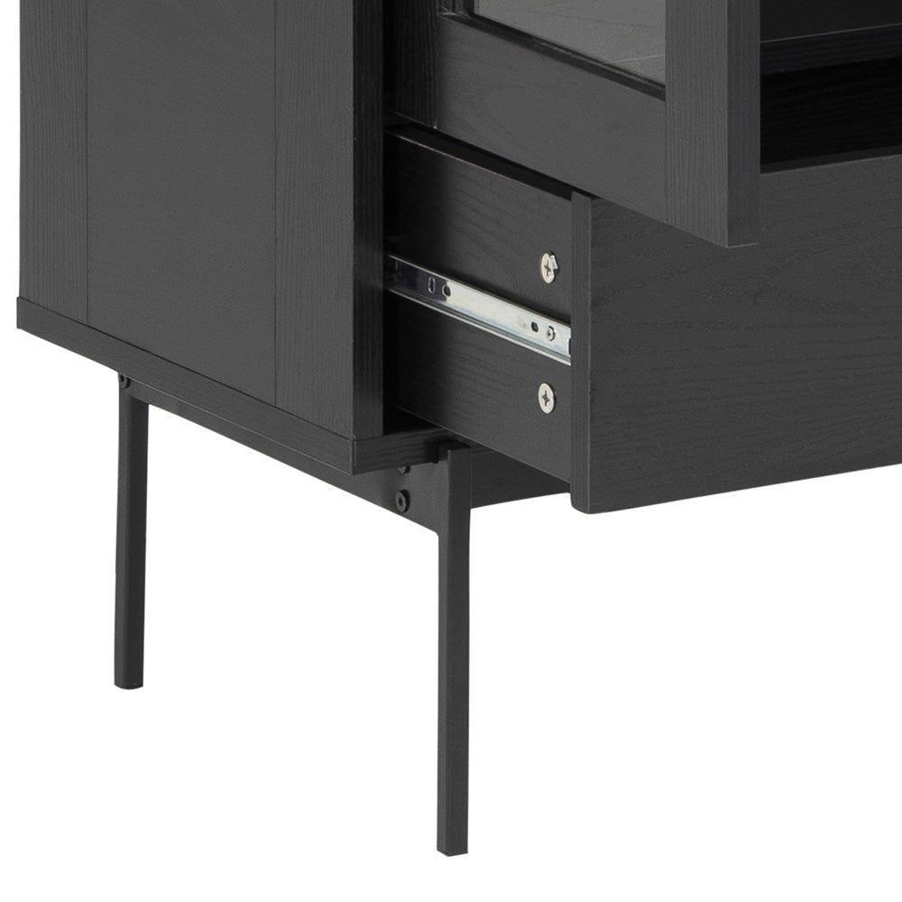 KREMAN 75cm Black Display Unit - Perfect for Retail Stores, Boutiques & Home Decor Showcases