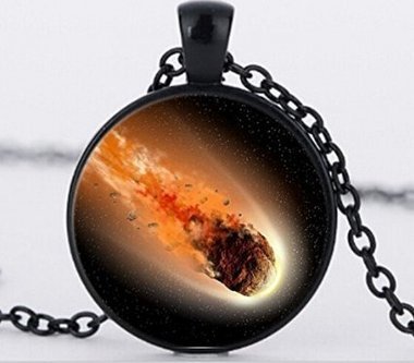 Comet Pendant Necklace - Handcrafted Glass Star Photo Jewelry for Women | Elegant Fine Art Gift for Birthday, Anniversary & Special Occasions