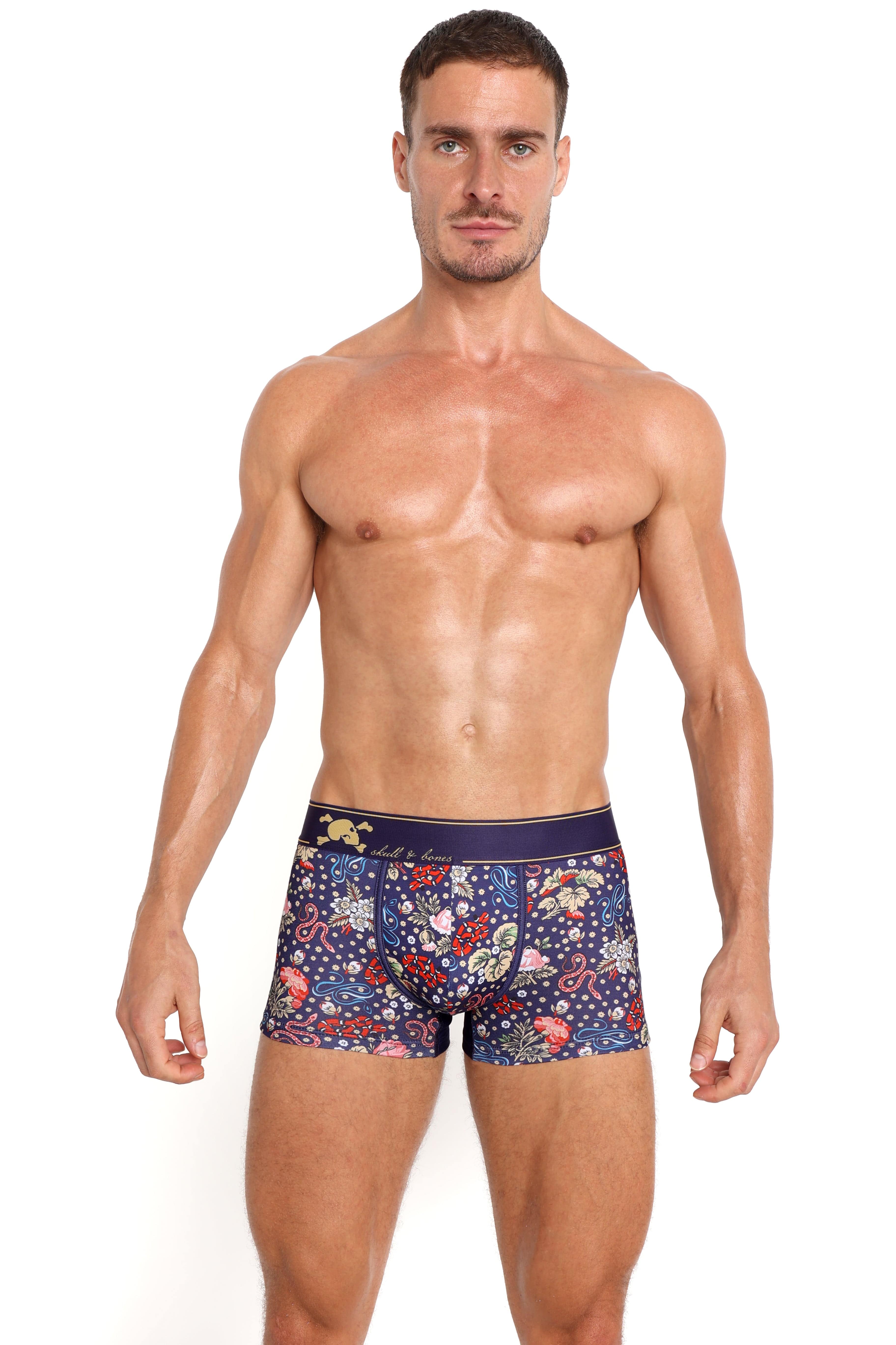 Stylish Ditsy Snake Floral Print Swim Trunks for Men - Perfect for Beach Vacations, Pool Parties & Summer Outings