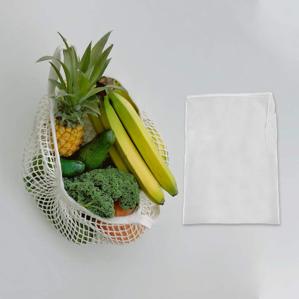 Premium Hemoton 2-Pack Fine Mesh Filter Bags - Nut Milk, Soup Dumpling, Juice Straining Bags for Commercial & Home Use | Paint, Food Strainer with Durable Cotton Construction | Perfect for Almond Milk, Cold Brew Coffee & Herbal Tea Making