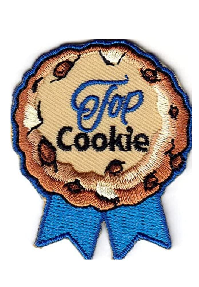 TOP COOKIE Iron On Embroidered Patch - Custom Cookie Decorations for Bakers & Dessert Lovers - Perfect for Aprons, Hats & Baking Accessories