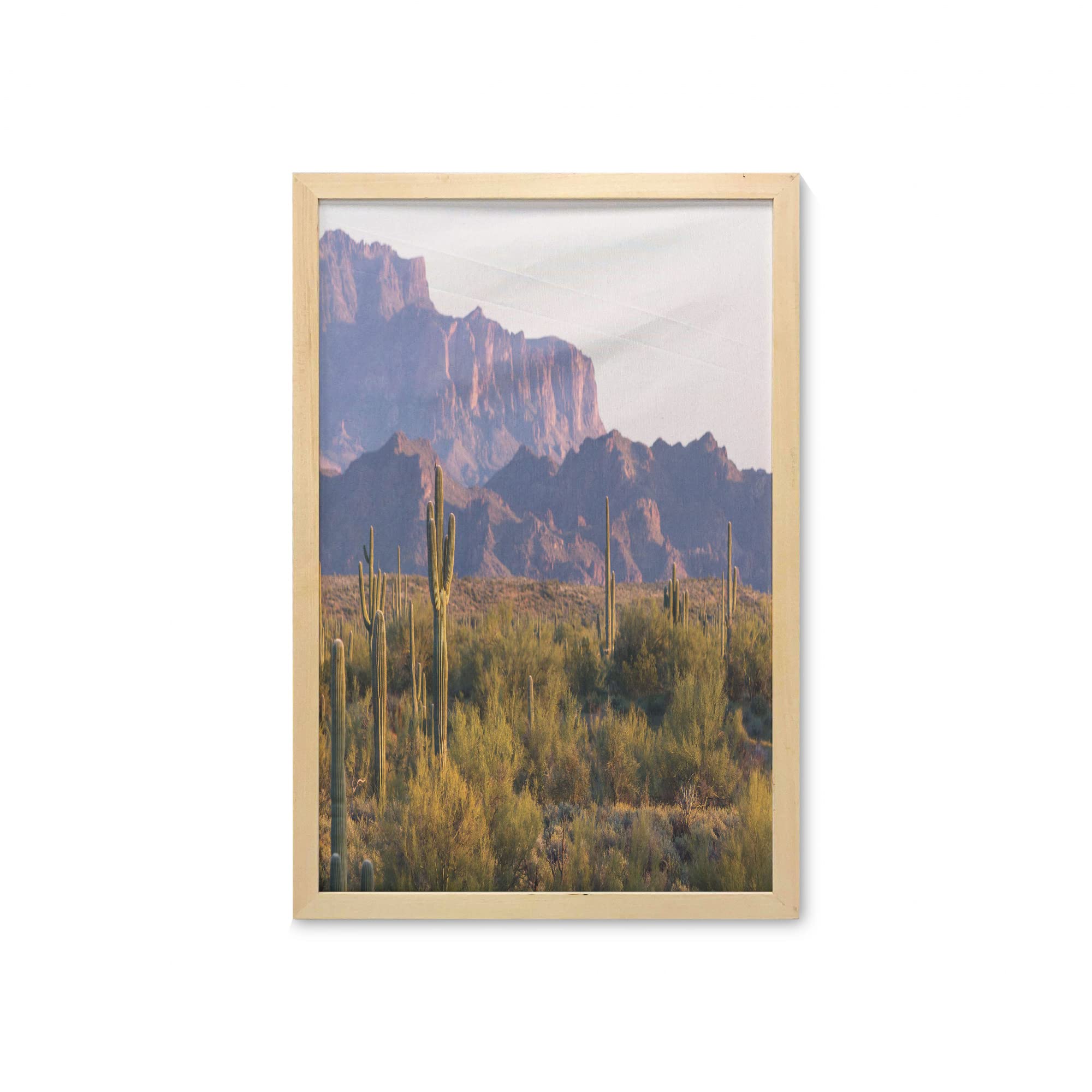 Ambesonne Framed Saguaro Cactus Wall Art - 23