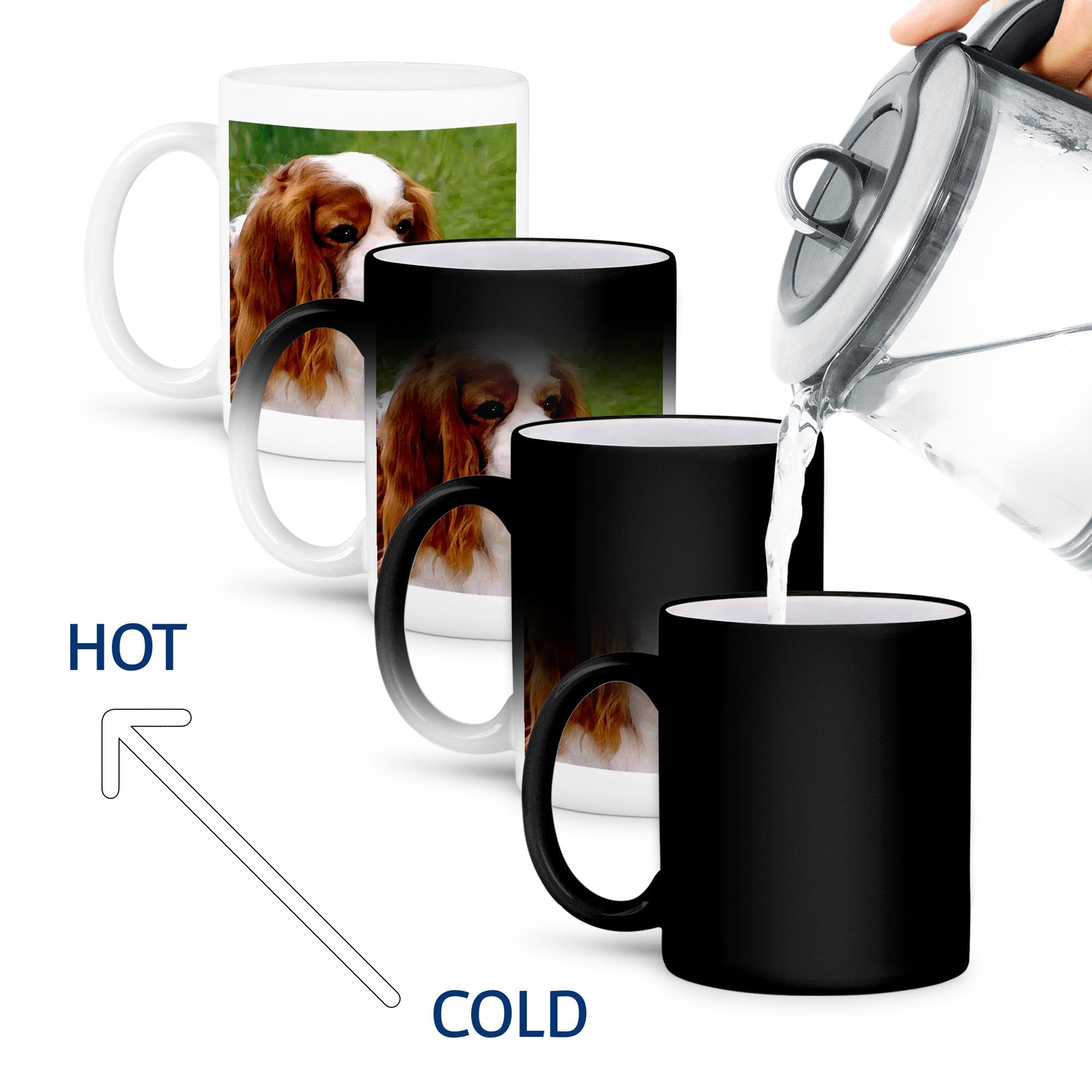 3D Printed 11oz Coffee Mug - Funny Cavalier King Charles Spaniel Dog Design - Perfect Gift for Dog Lovers & Coffee Enthusiasts - Great for Home, Office or Gifts