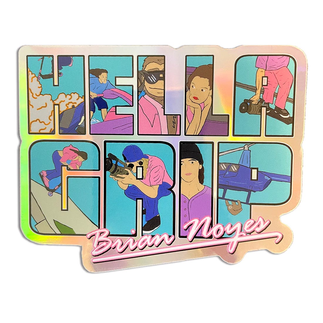 Hella Grip Brian Noyes Signature Skateboard Stickers - Premium Grip Tape Decals for Skateboards, Longboards & Scooters - Perfect for Customizing Your Ride and Showing Skate Style